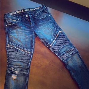 Rock Revival Daviday Moto Jeans